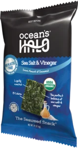 organic sea slat and vinegar seaweed snack