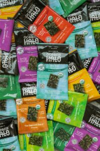 Ocean's Halo Roasted Seaweed Snacks, Sea salt, korean bbq, sririacha, thai sweet chili, ginger sesame, teriyaki