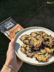 Cottage cheese seaweed crisp with ocean's halo ginger sesame seaweed snack