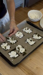 Cottage cheese seaweed crisp