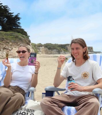 two people snacking on roasted seaweed snacks