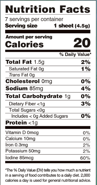 nutrition panel, see nutrition tab for details.