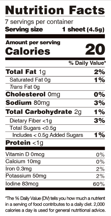 nutrition panel, see nutrition tab for details.