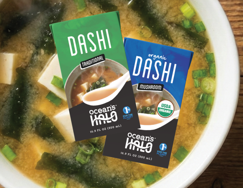 a bowl of miso noodle soup and dashi borth renders